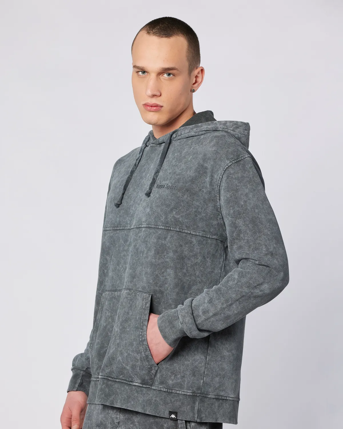 Siyah Authentic Theo As Erkek Antrasit Comfort Fit Hoodie