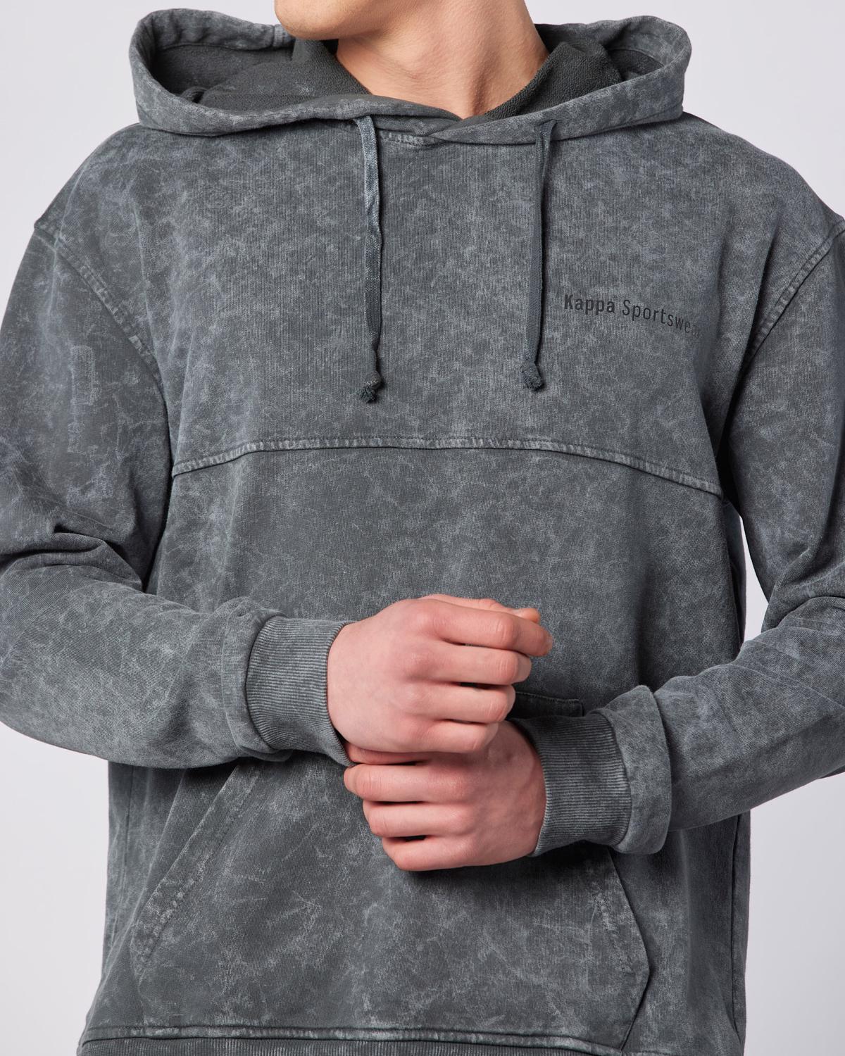 The Taste Of A Man 32cm×41cm Authentic Theo As Erkek Antrasit Comfort Hoodie | KAPPA® Türkiye