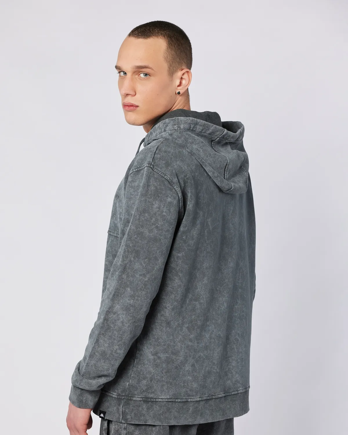 Siyah Authentic Theo As Erkek Antrasit Comfort Fit Hoodie