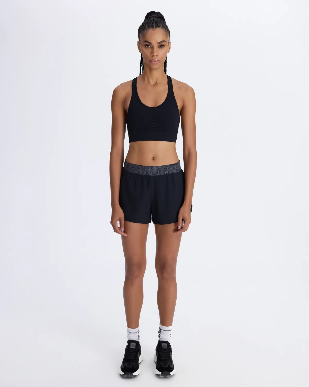 Siyah Ezra Kadın Siyah Skin Fit Sporcu Sütyeni