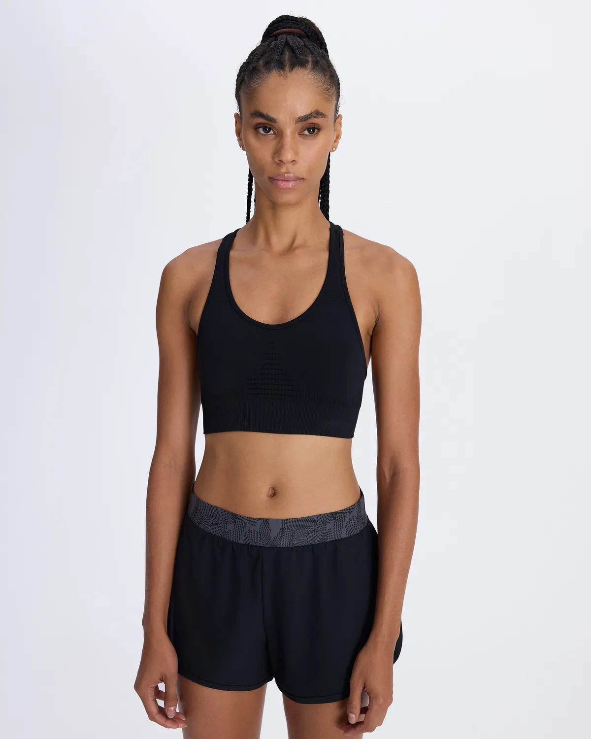 Siyah Ezra Kadın Siyah Skin Fit Sporcu Sütyeni