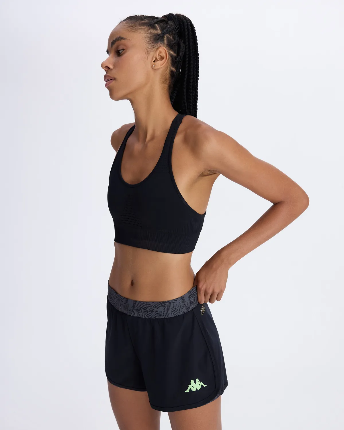 Siyah Ezra Kadın Siyah Skin Fit Sporcu Sütyeni