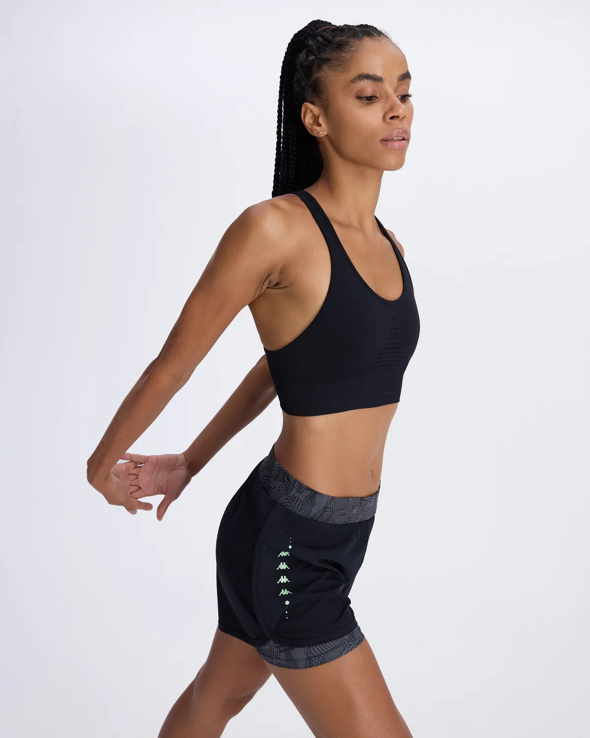 Siyah Ezra Kadın Siyah Skin Fit Sporcu Sütyeni