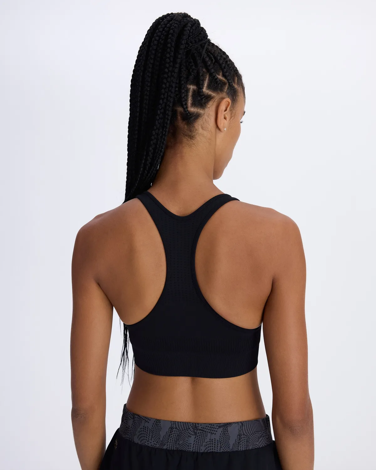 Siyah Ezra Kadın Siyah Skin Fit Sporcu Sütyeni