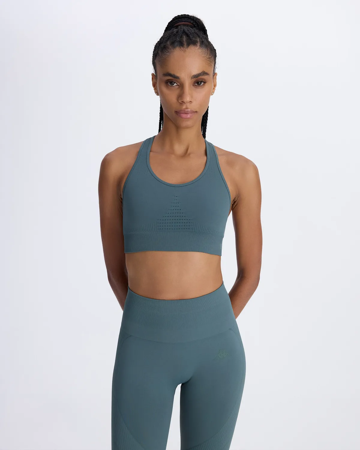 Mavi Ezra Kadın Cam Göbeği Skin Fit Sporcu Sütyeni