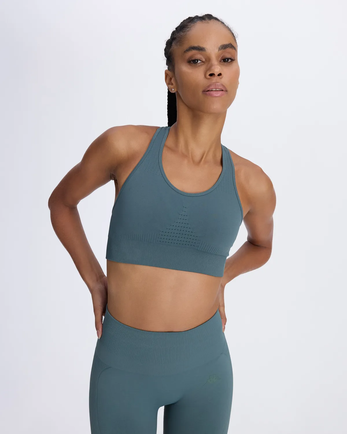 Mavi Ezra Kadın Cam Göbeği Skin Fit Sporcu Sütyeni