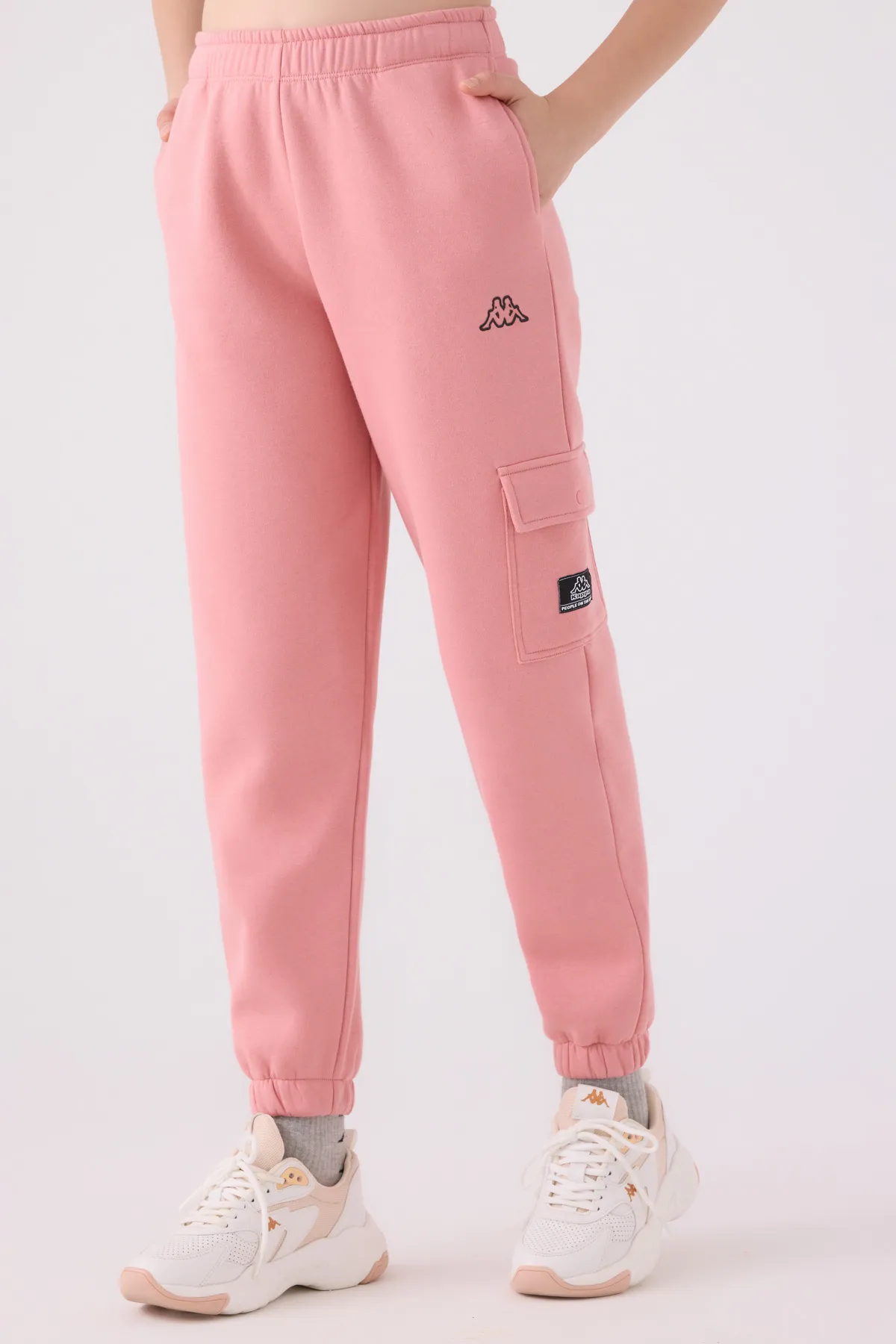 Pembe Logo Doria Kız Çocuk Pembe Regular Fit Eşofman Altı