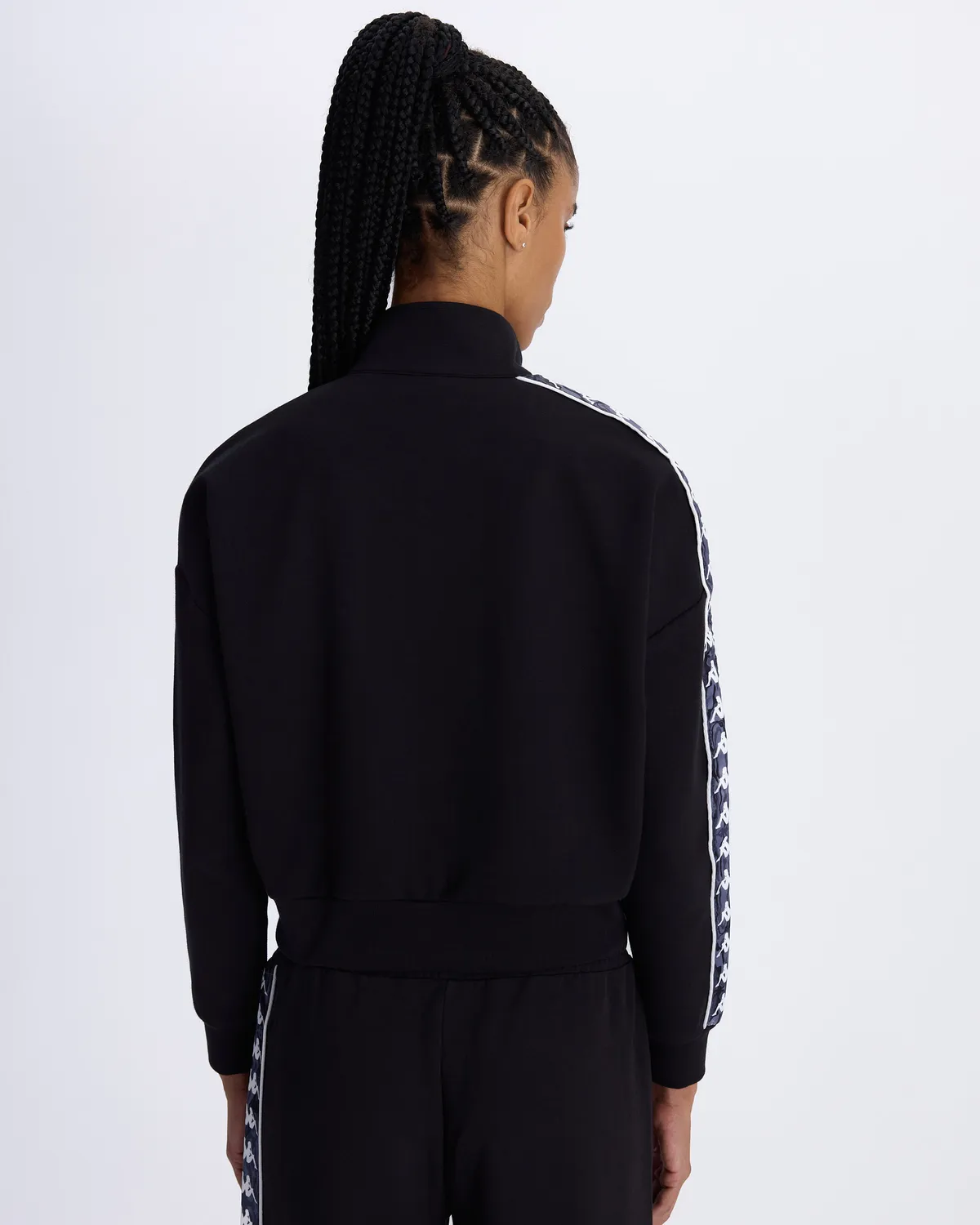 Siyah Authentic 222 Banda Pepitagt Kadın Siyah Oversize Fit Sweatshirt