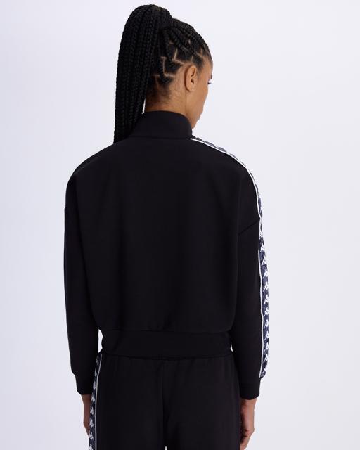 Siyah Authentic 222 Banda Pepitagt Kadın Siyah Oversize Fit Sweatshirt - KAPPA® Türkiye