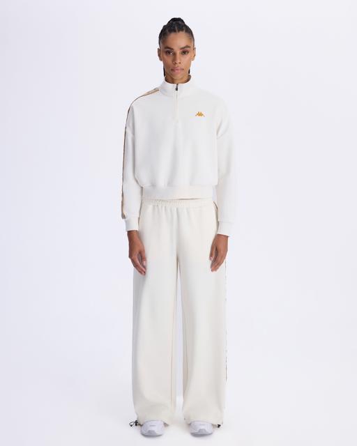 Beyaz Authentic 222 Banda Pepitagt Kadın Beyaz Oversize Fit Sweatshirt - KAPPA® Türkiye