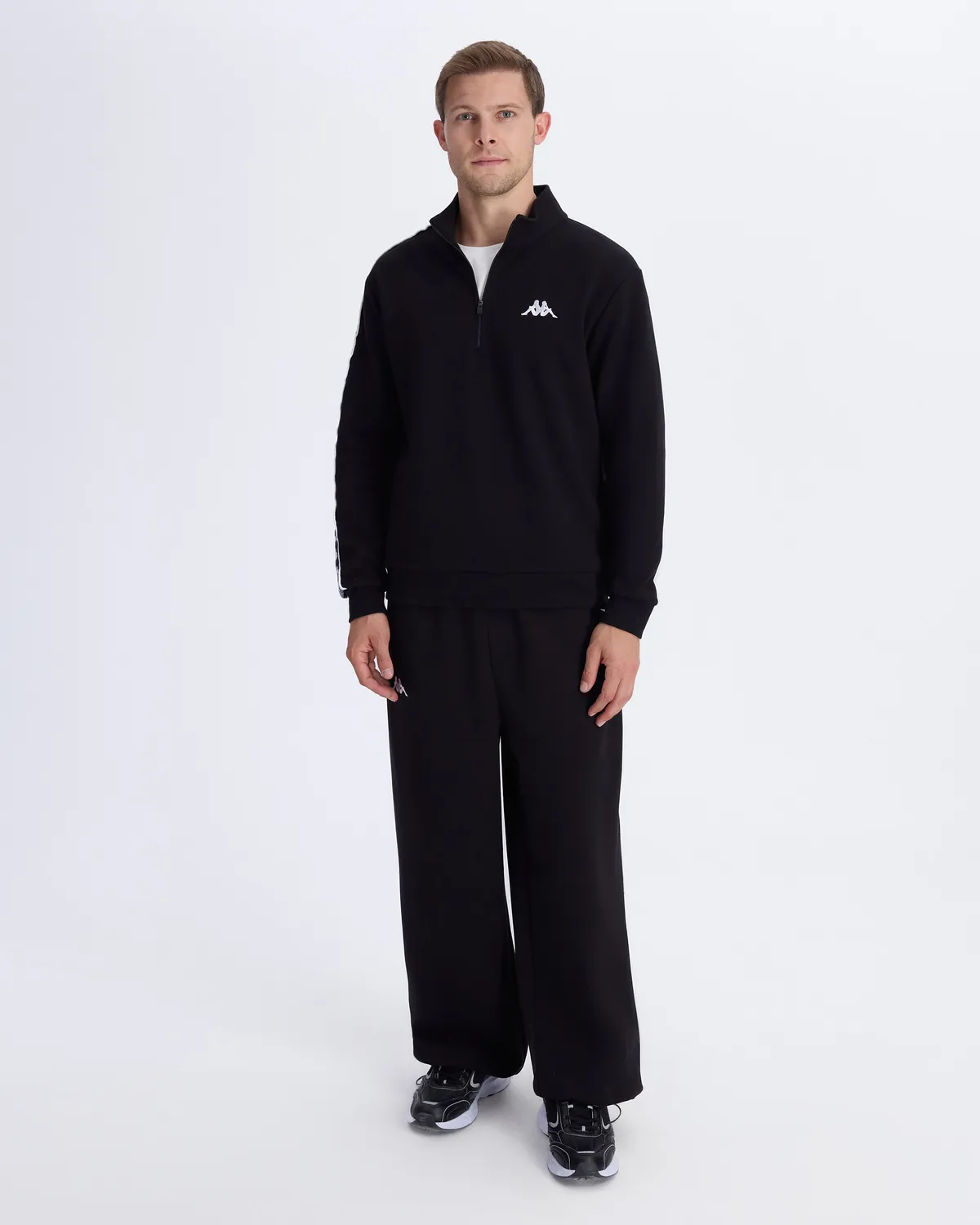 Siyah Authentic 222 Banda Pulliogt Erkek Siyah Regular Fit Sweatshirt