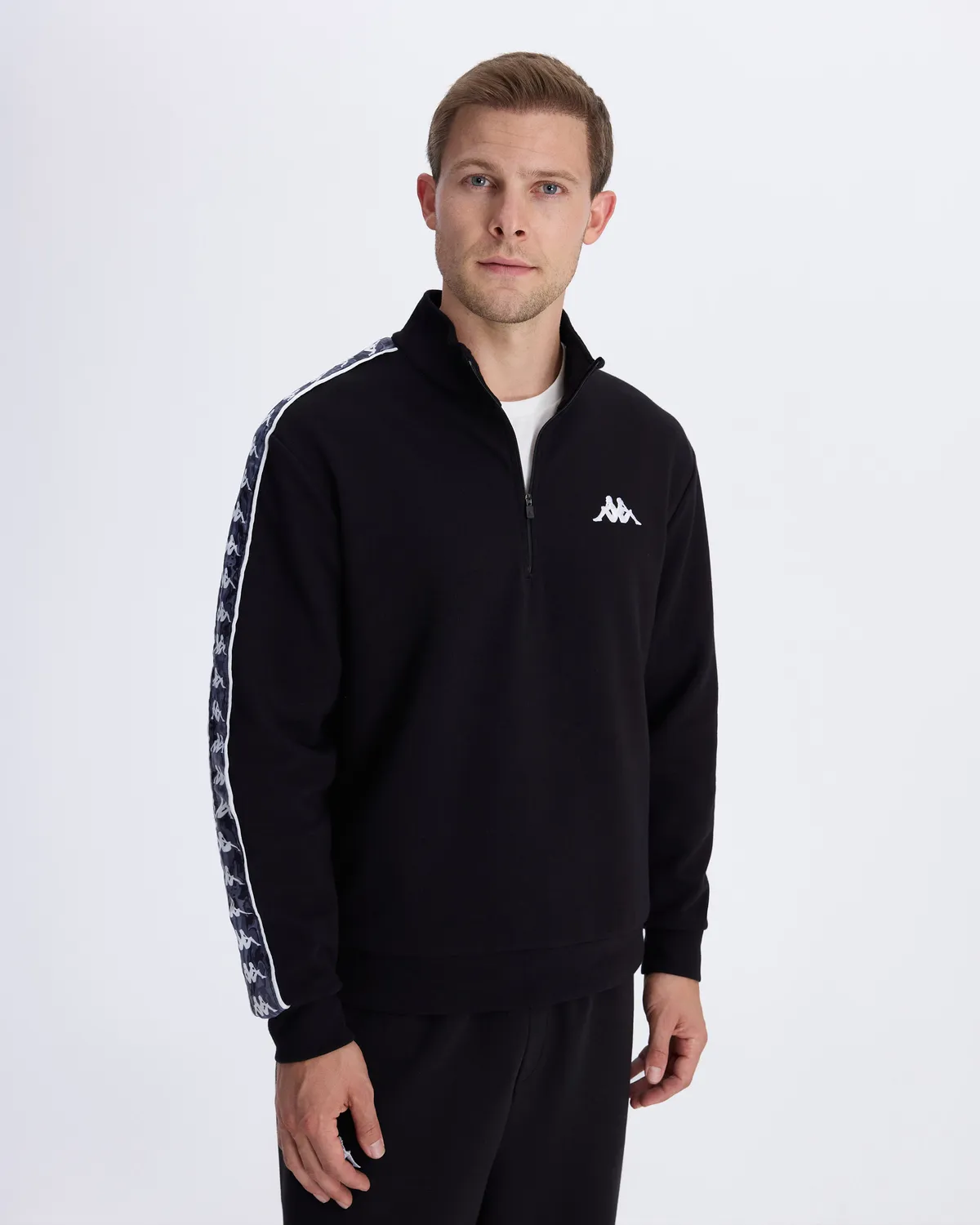 Siyah Authentic 222 Banda Pulliogt Erkek Siyah Regular Fit Sweatshirt