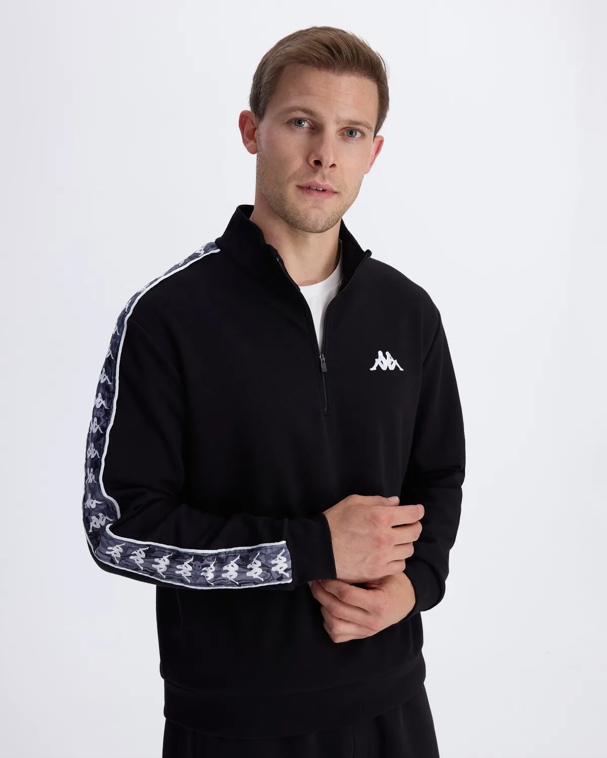 Siyah Authentic 222 Banda Pulliogt Erkek Siyah Regular Fit Sweatshirt