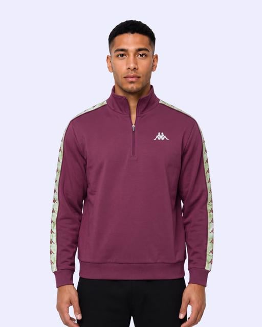 Siyah Authentic 222 Banda Pulliogt Erkek Bordo Regular Sweatshirt - KAPPA® Türkiye