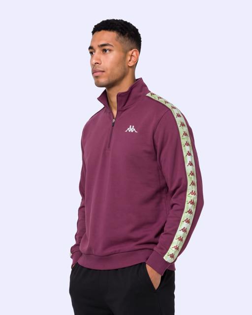 Siyah Authentic 222 Banda Pulliogt Erkek Bordo Regular Sweatshirt - KAPPA® Türkiye