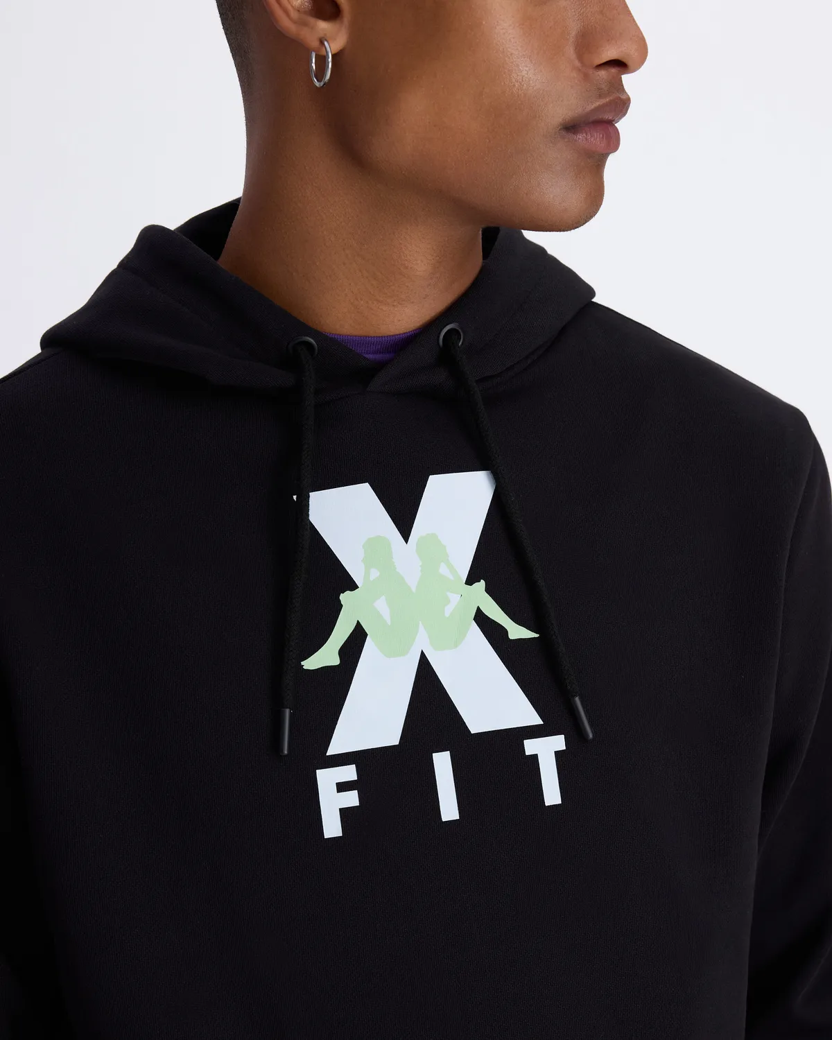 Siyah Kombat Wkt Eterro Tur Xfit Erkek Siyah Regular Fit Hoodie