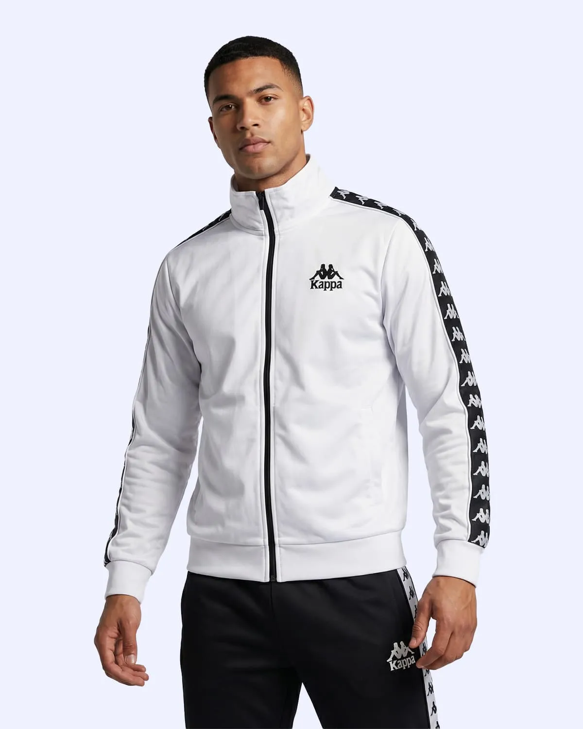 Beyaz 222 Banda Andry Full Zip Erkek Beyaz Regular Fermuarlı Eşofman Üstü