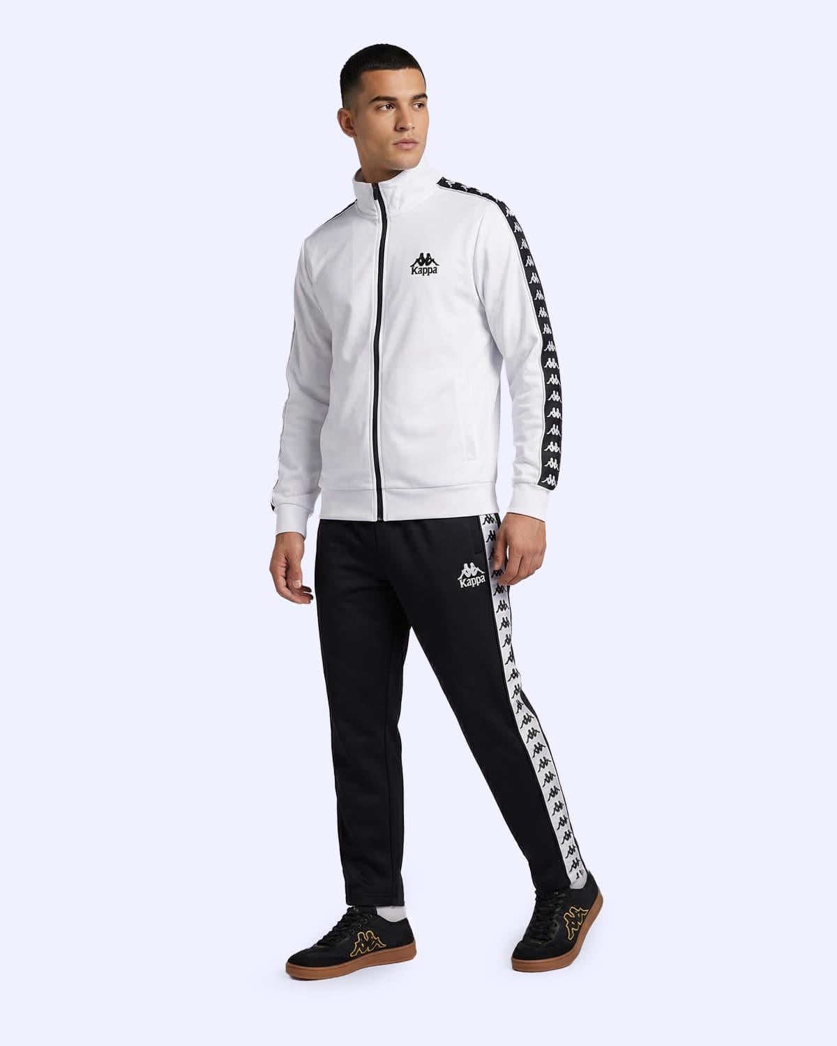 222 Banda Andry Full Zip Erkek Beyaz Regular Fermuarlı Eşofman