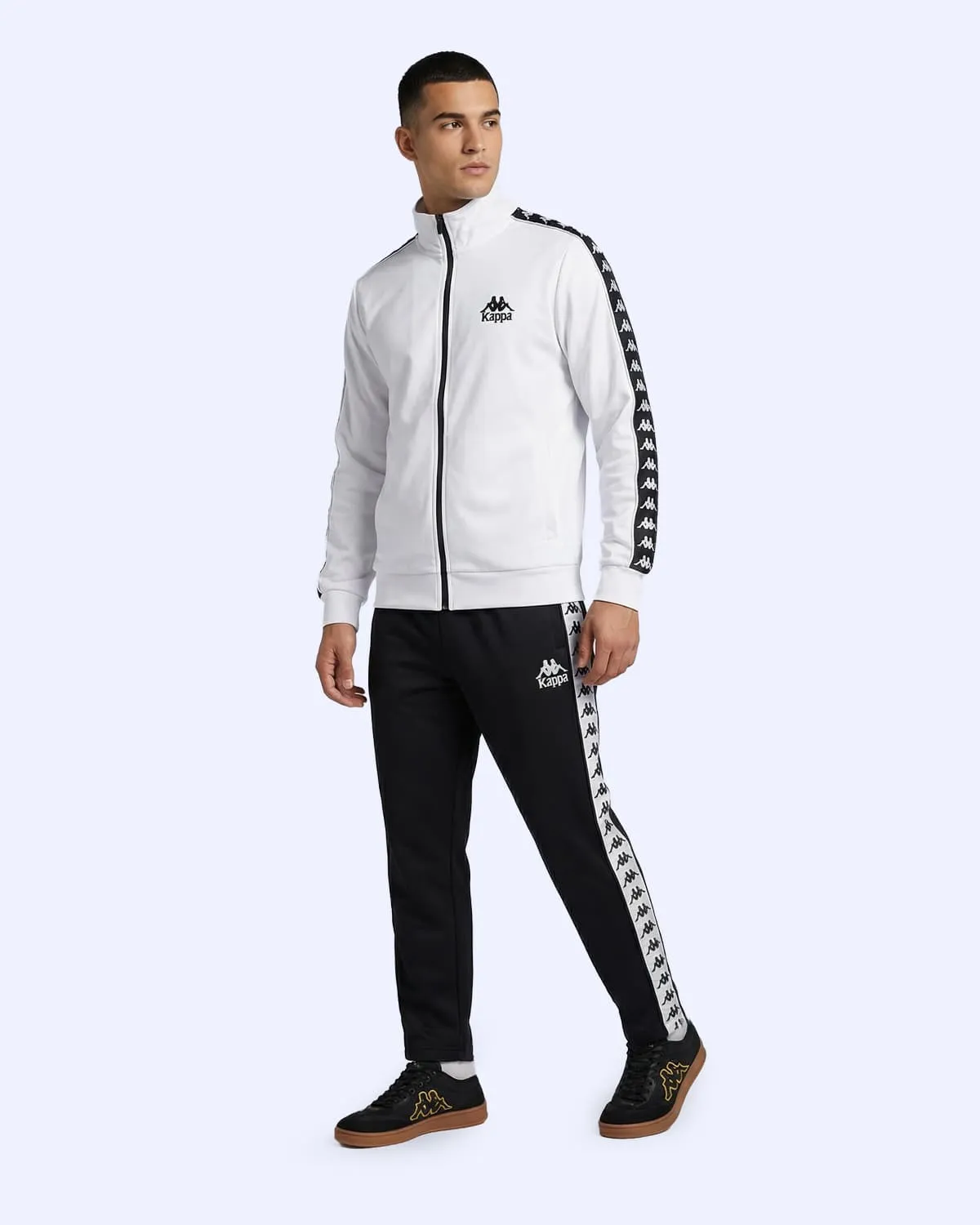 Beyaz 222 Banda Andry Full Zip Erkek Beyaz Regular Fermuarlı Eşofman Üstü