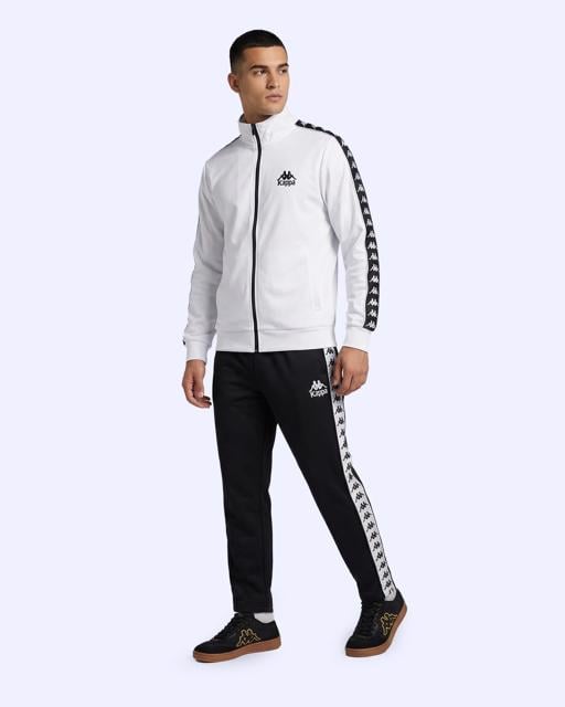 Beyaz 222 Banda Andry Full Zip Erkek Beyaz Regular Fermuarlı Eşofman Üstü - KAPPA® Türkiye