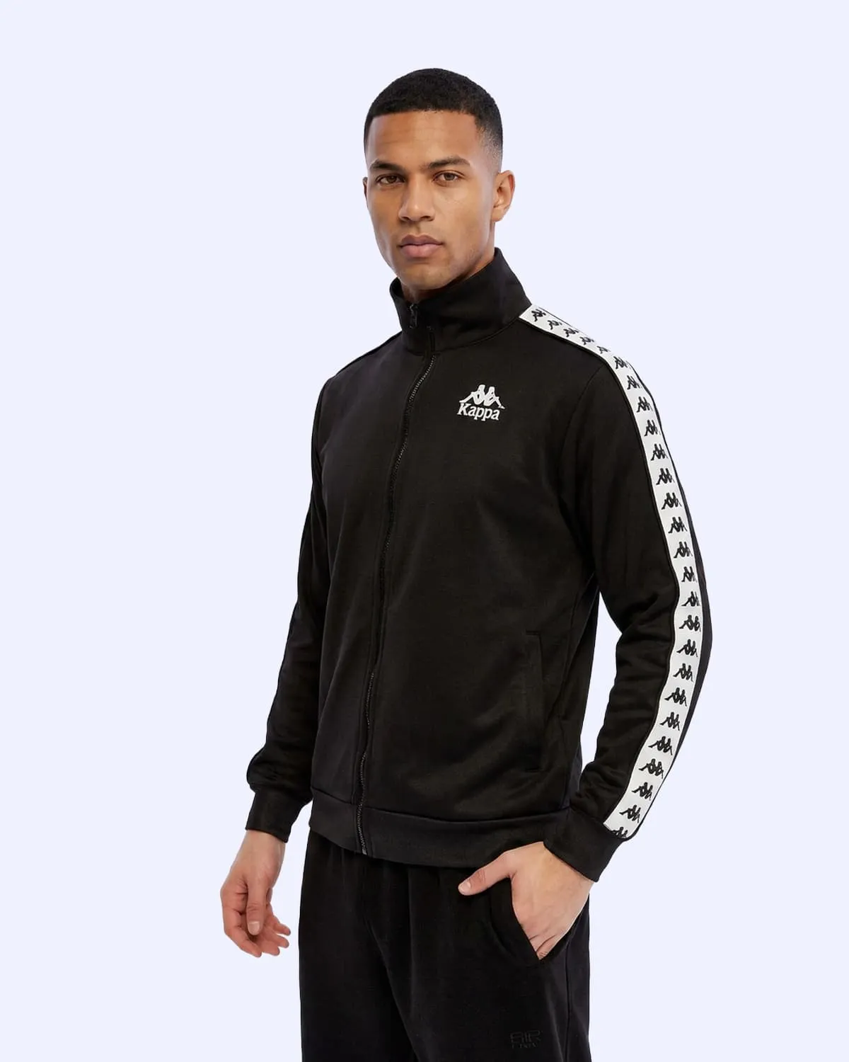 Siyah 222 Banda Andry Full Zip Erkek Siyah Regular Fermuarlı Eşofman Üstü