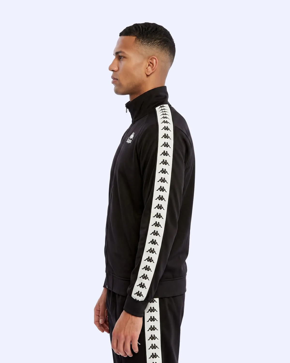Siyah 222 Banda Andry Full Zip Erkek Siyah Regular Fermuarlı Eşofman Üstü