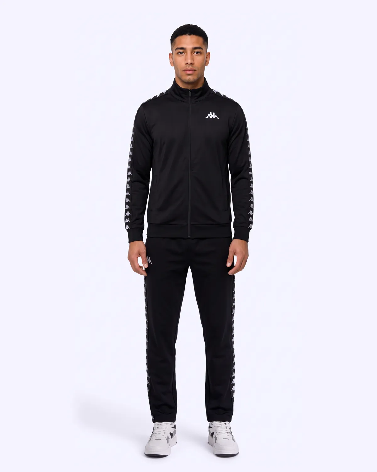 Siyah 222 Banda Andry Full Zip Erkek Siyah Regular Fermuarlı Eşofman Üstü