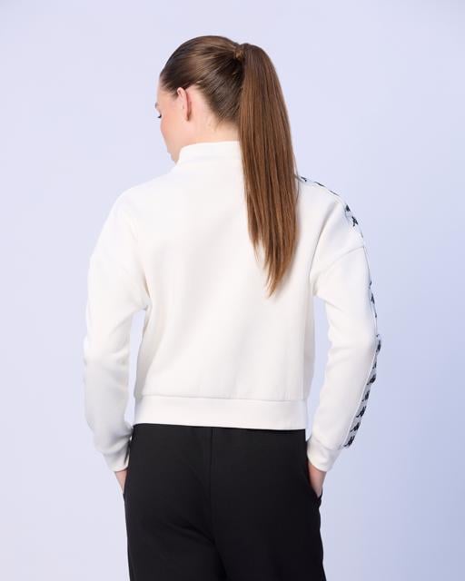 Beyaz Mines Kadın Beyaz Regular Fit Sweatshirt - KAPPA® Türkiye