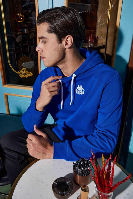 Mavi Oliver Erkek Mavi Regular Fit Hoodie - KAPPA® Türkiye