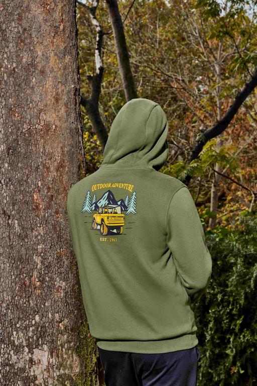 Yeşil Theo Erkek Haki Regular Fit Hoodie - KAPPA® Türkiye