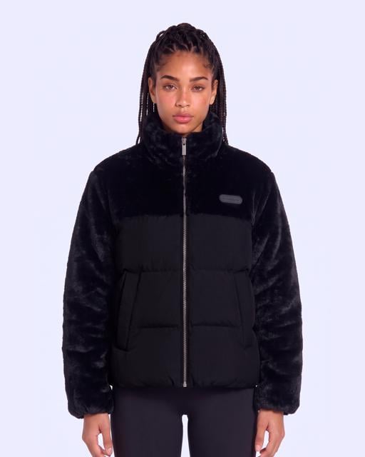 Siyah Elena Kadın Siyah Regular Sherpa Mont - KAPPA® Türkiye