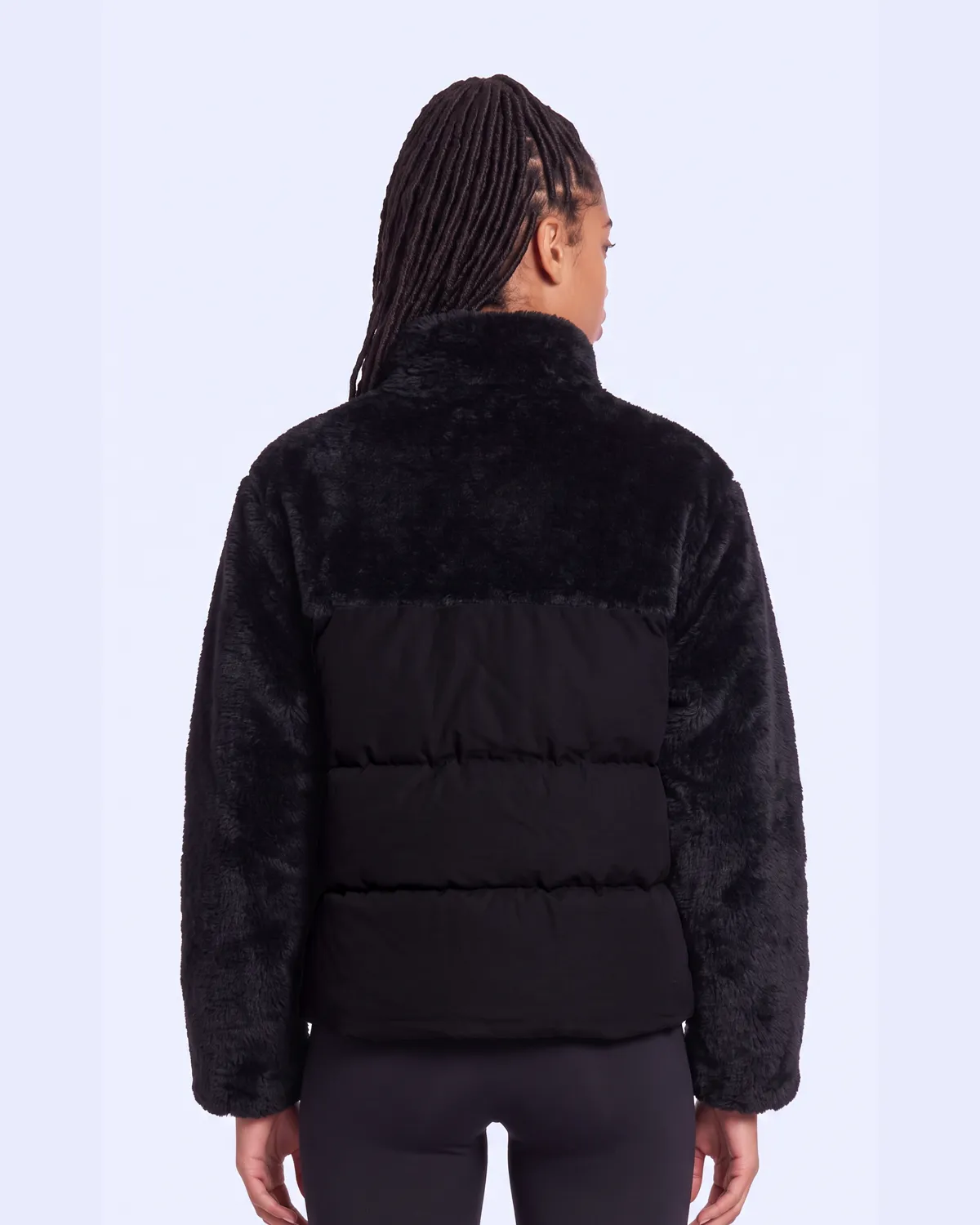 Siyah Elena Kadın Siyah Regular Sherpa Mont