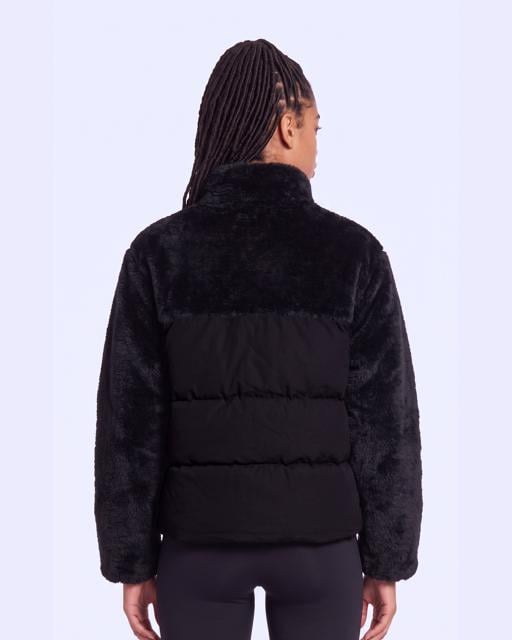 Siyah Elena Kadın Siyah Regular Sherpa Mont - KAPPA® Türkiye