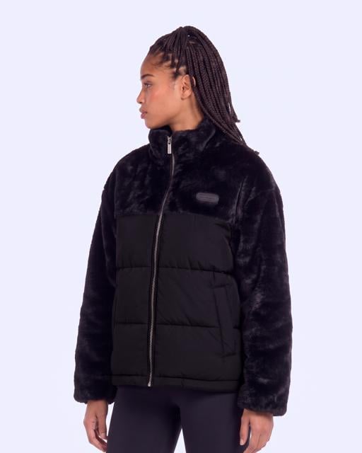 Siyah Elena Kadın Siyah Regular Sherpa Mont - KAPPA® Türkiye
