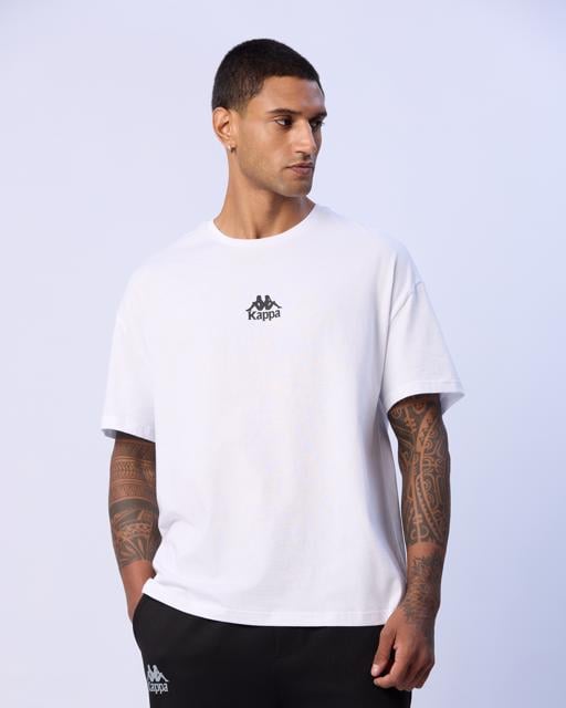 Beyaz Edwin T-Shirt Erkek Beyaz Oversize Fit Tişört - KAPPA® Türkiye