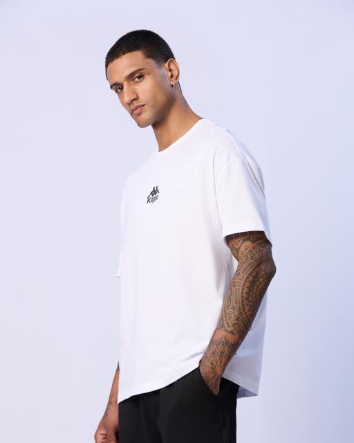 Beyaz Edwin T-Shirt Erkek Beyaz Oversize Fit Tişört - KAPPA® Türkiye