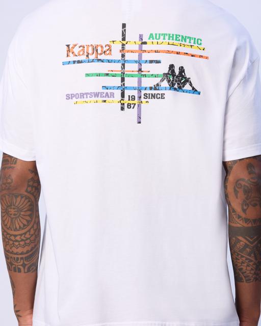 Beyaz Edwin T-Shirt Erkek Beyaz Oversize Fit Tişört - KAPPA® Türkiye