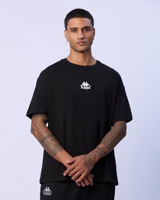 Siyah Edwin T-Shirt Erkek Siyah Oversize Fit Tişört - KAPPA® Türkiye