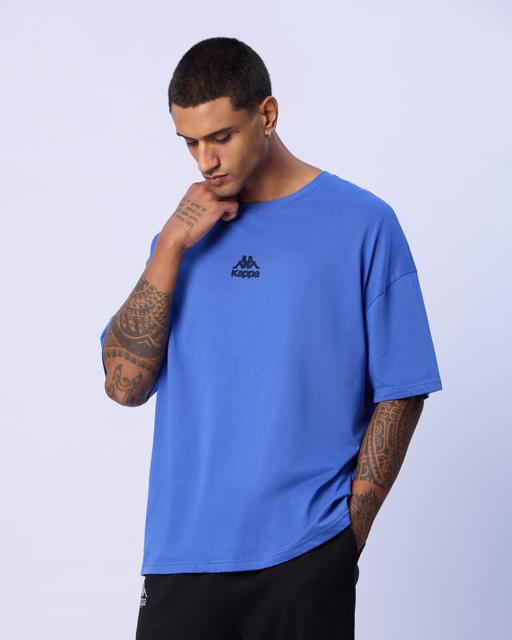 Mavi Edwin T-Shirt Erkek Mavi Oversize Fit Tişört - KAPPA® Türkiye