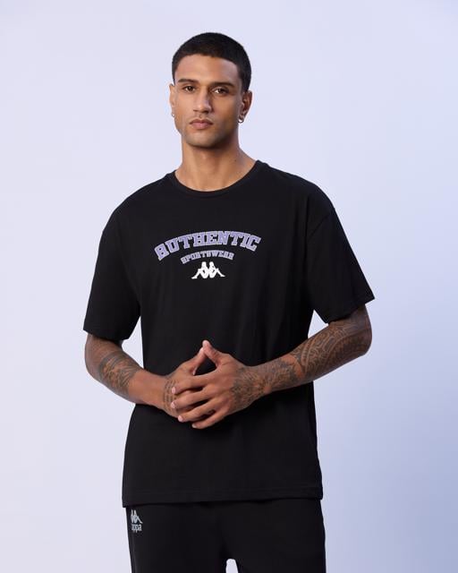 Siyah Dean T-Shirt Erkek Siyah Regular Fit Tişört - KAPPA® Türkiye