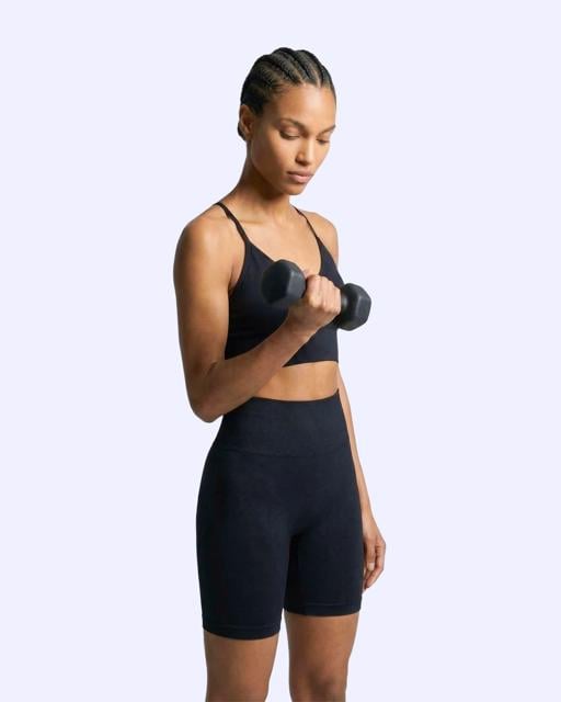 Siyah Ainos Biker Kadın Siyah Slim Biker Tayt - KAPPA® Türkiye