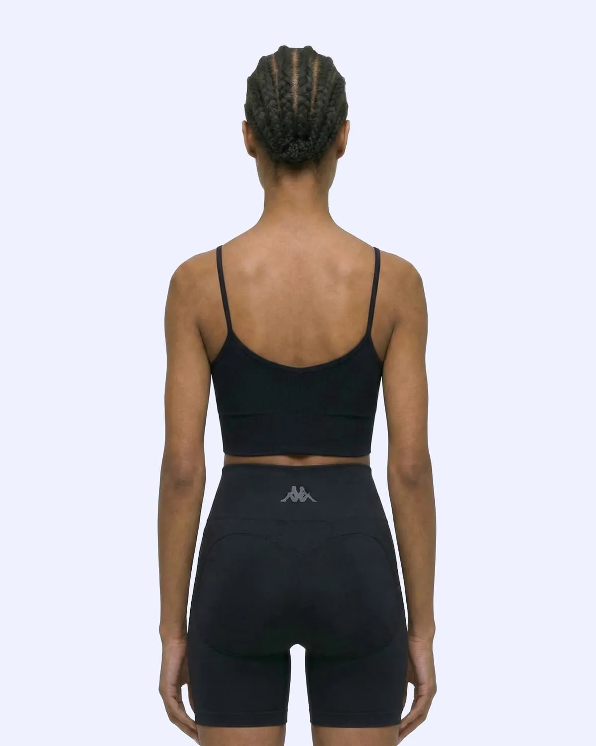 Siyah Ainos Biker Kadın Siyah Slim Biker Tayt