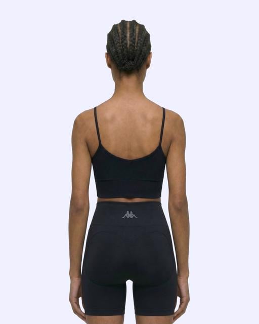 Siyah Ainos Biker Kadın Siyah Slim Biker Tayt - KAPPA® Türkiye