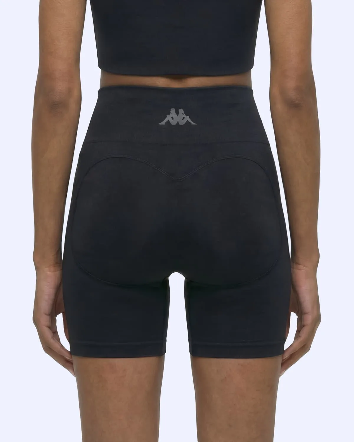 Siyah Ainos Biker Kadın Siyah Slim Biker Tayt