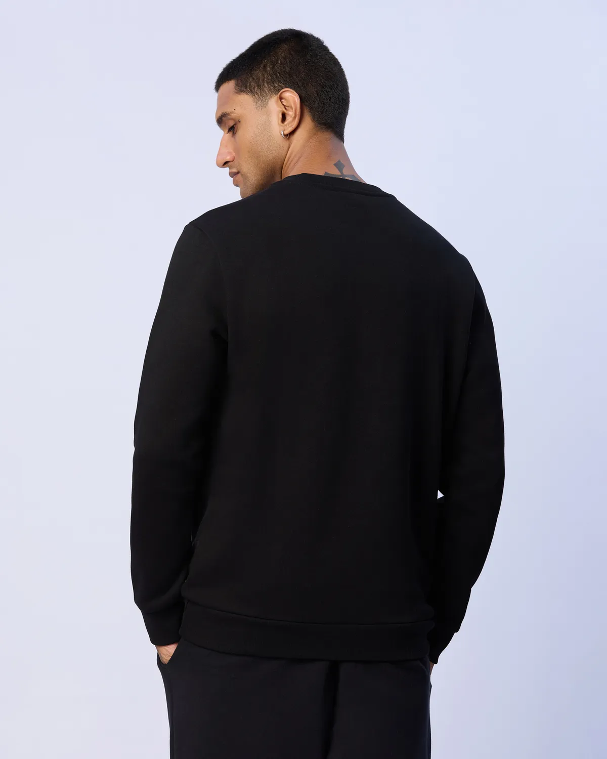 Siyah Tonnio Erkek Siyah Regular Fit Sweatshirt