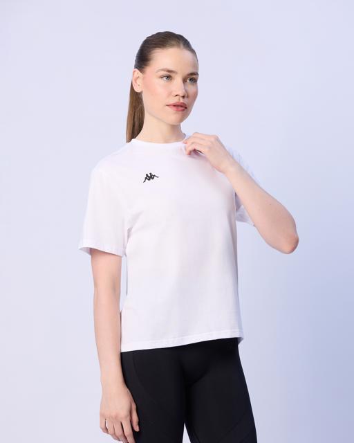 Beyaz Nadya Kadın Beyaz Regular Fit Tişört - KAPPA® Türkiye