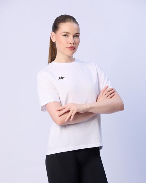 Beyaz Nadya Kadın Beyaz Regular Fit Tişört - KAPPA® Türkiye