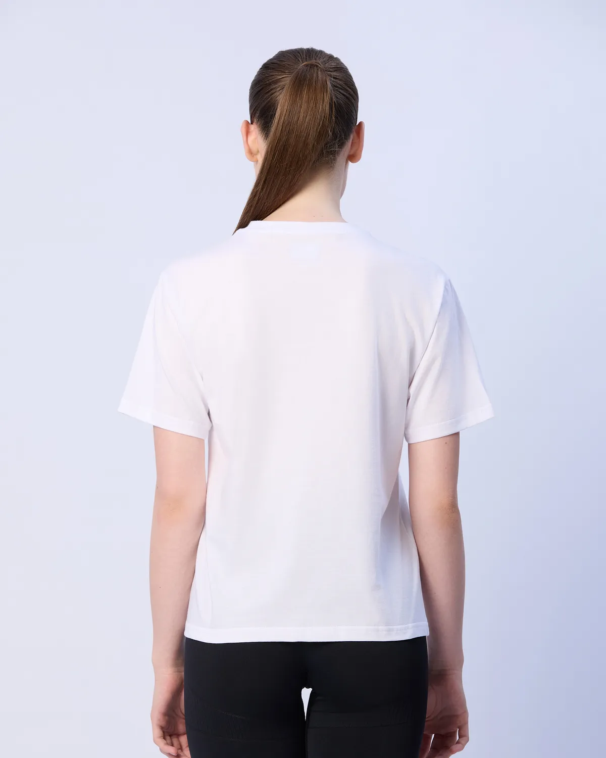 Beyaz Nadya Kadın Beyaz Regular Fit Tişört