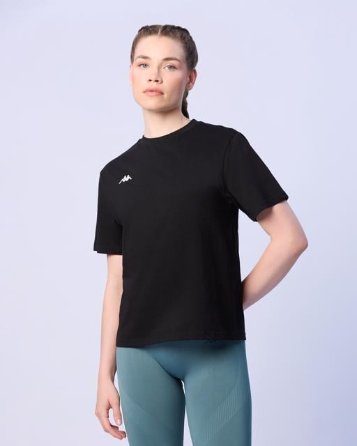 Siyah Nadya Kadın Siyah Regular Fit Tişört - KAPPA® Türkiye