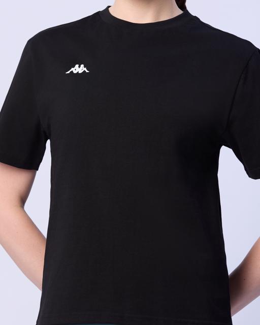 Siyah Nadya Kadın Siyah Regular Fit Tişört - KAPPA® Türkiye